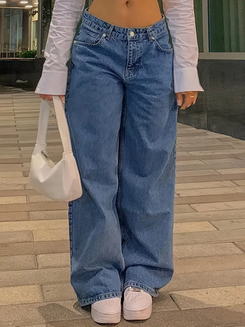Vintage Low Waist Baggy Jeans