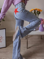 Star Patch Flare Jeans
