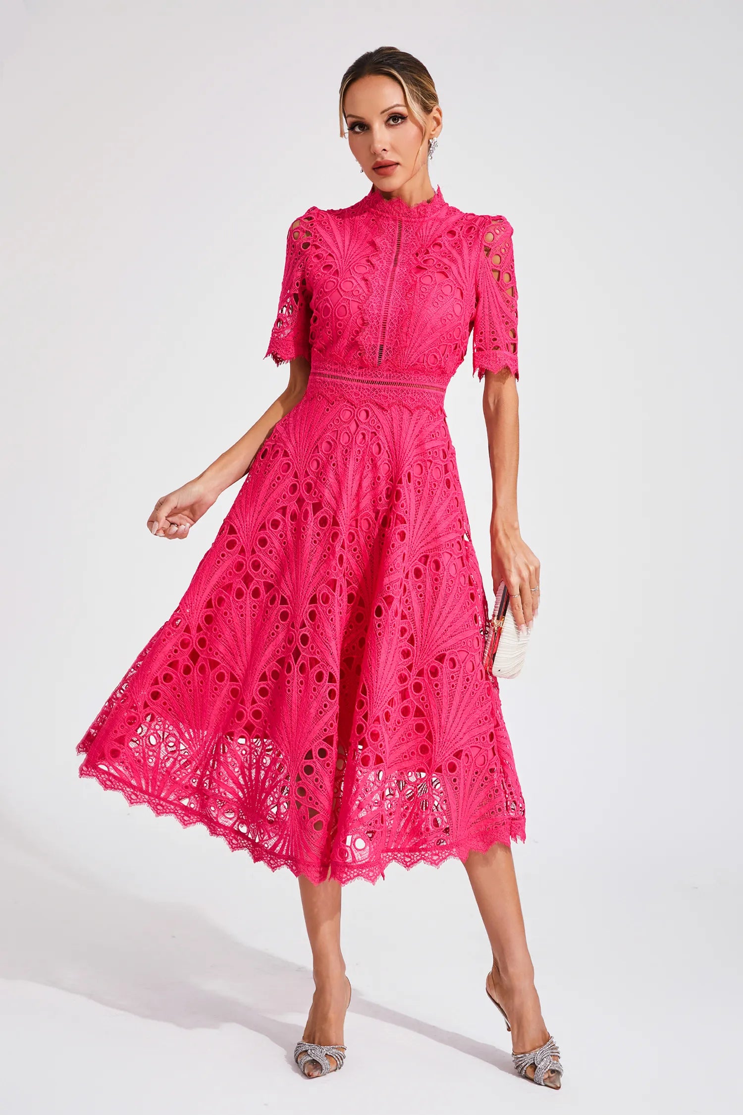 Lexi Elegant Lace Midi Dress