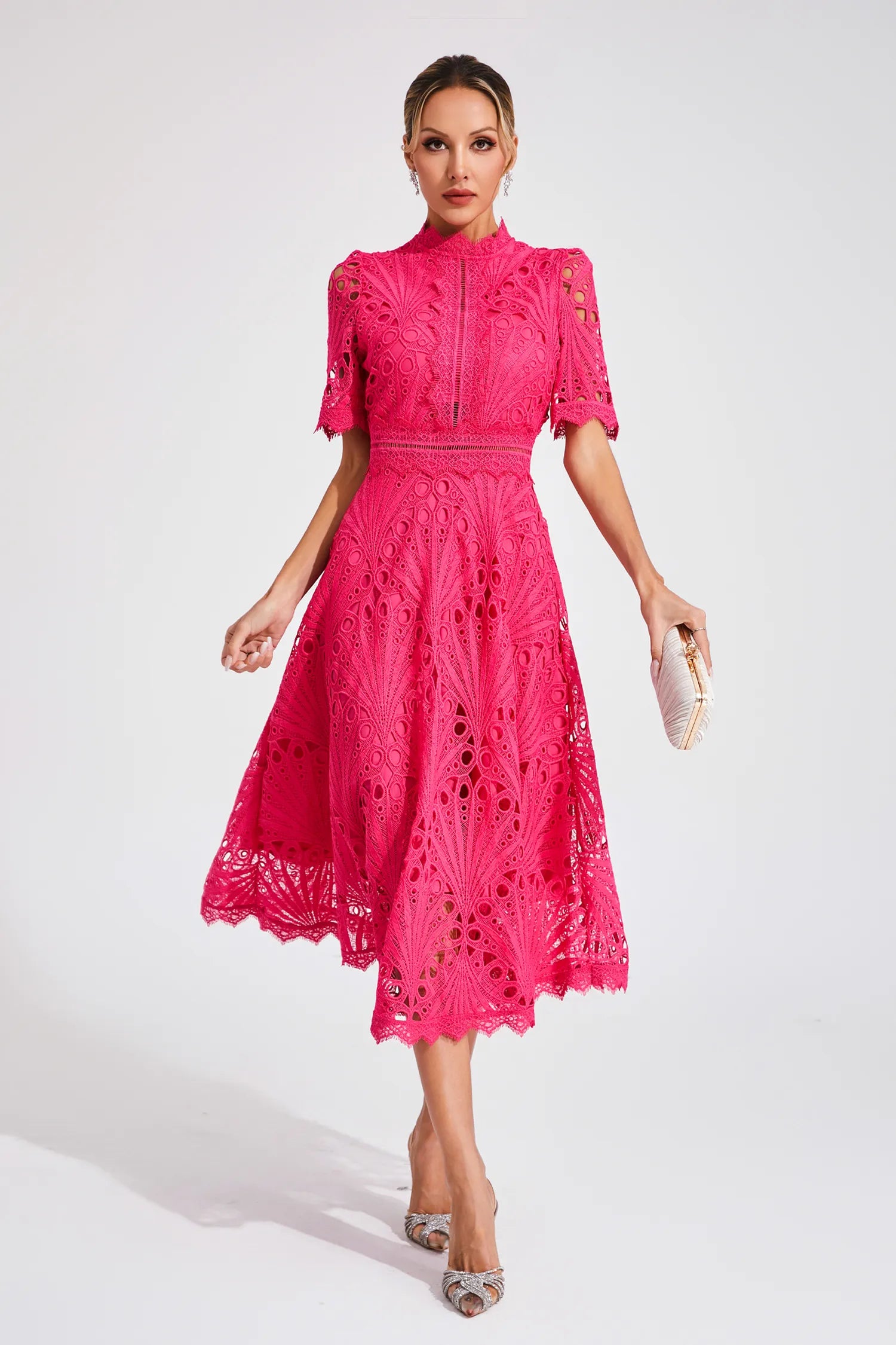 Lexi Elegant Lace Midi Dress