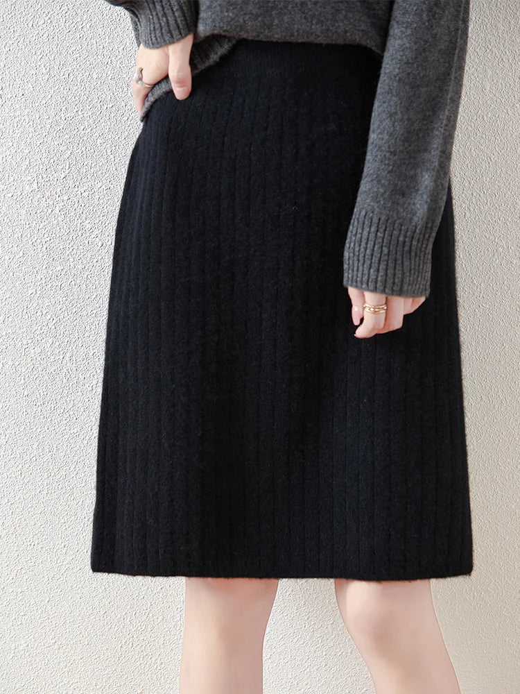 Camilla Merino Wool Midi Skirt
