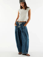 Marlowe Drawstring Denim Pants