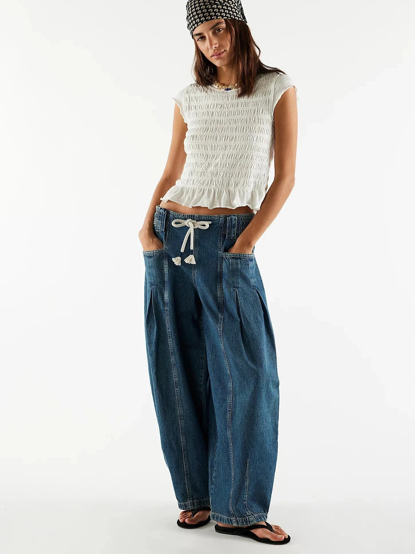 Marlowe Drawstring Denim Pants