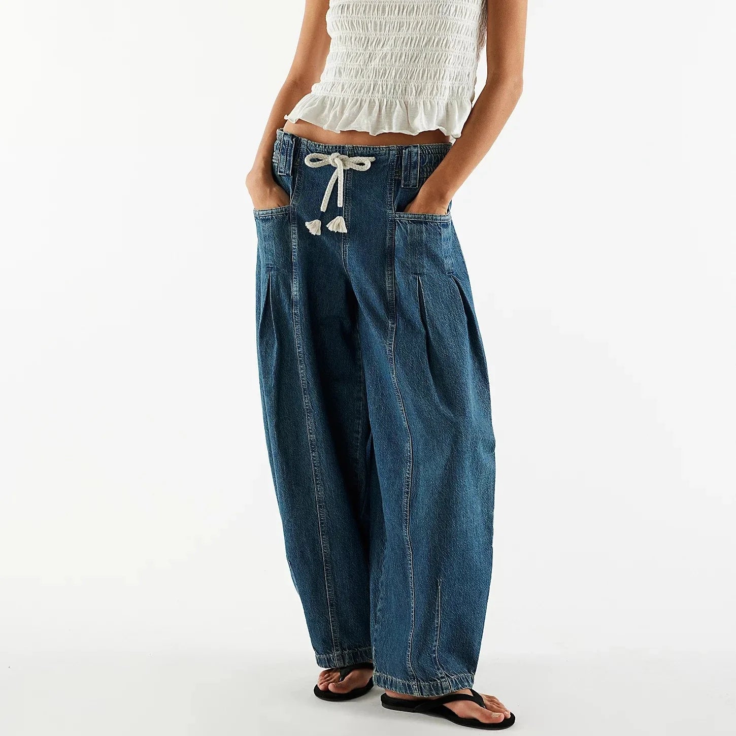 Marlowe Drawstring Denim Pants