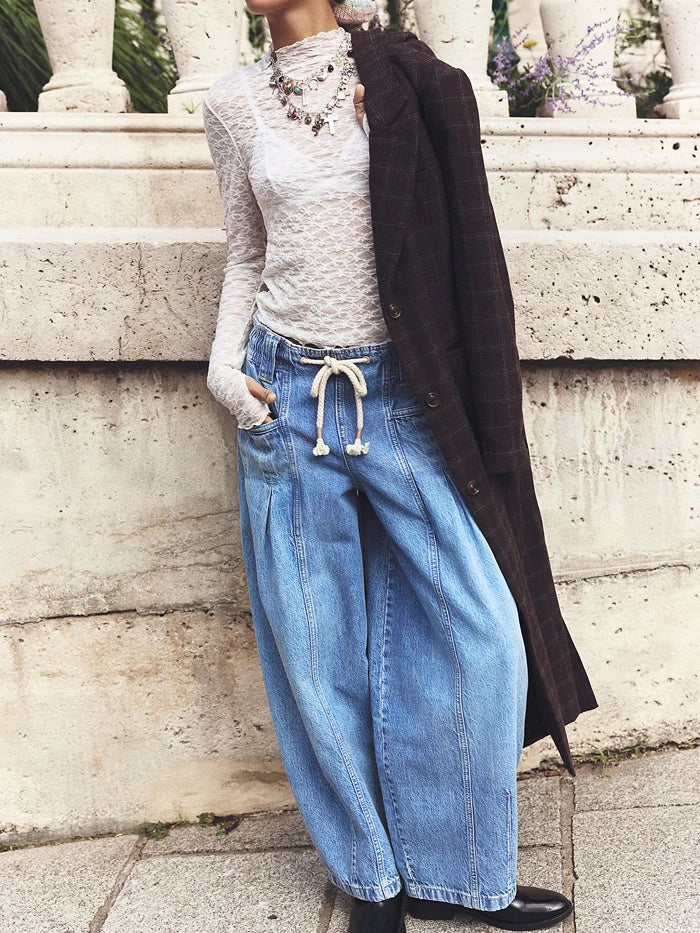 Marlowe Drawstring Denim Pants