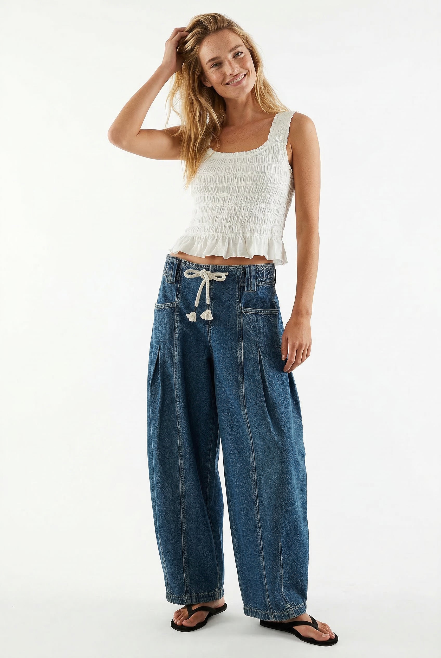 Marlowe Drawstring Denim Pants