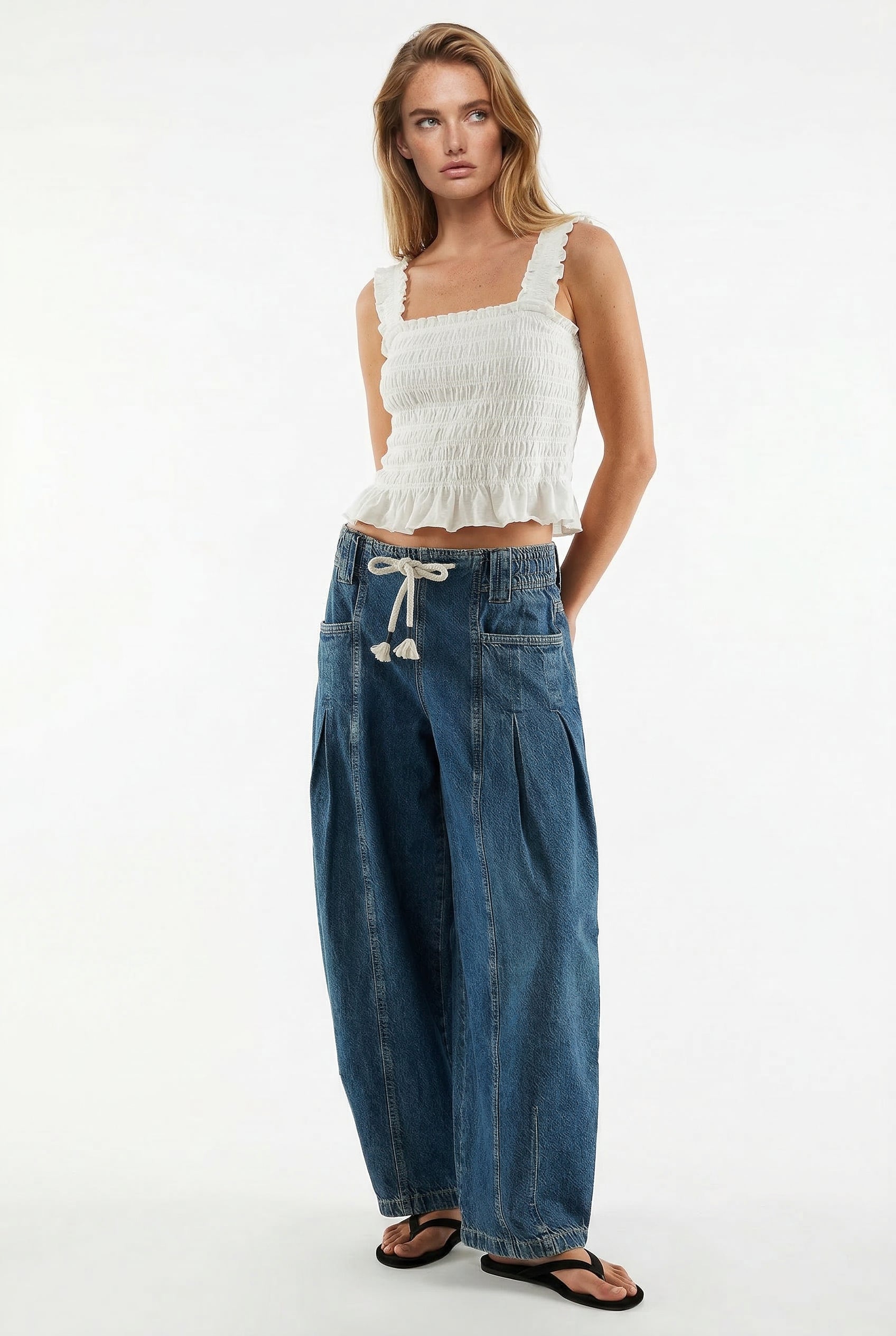 Marlowe Drawstring Denim Pants