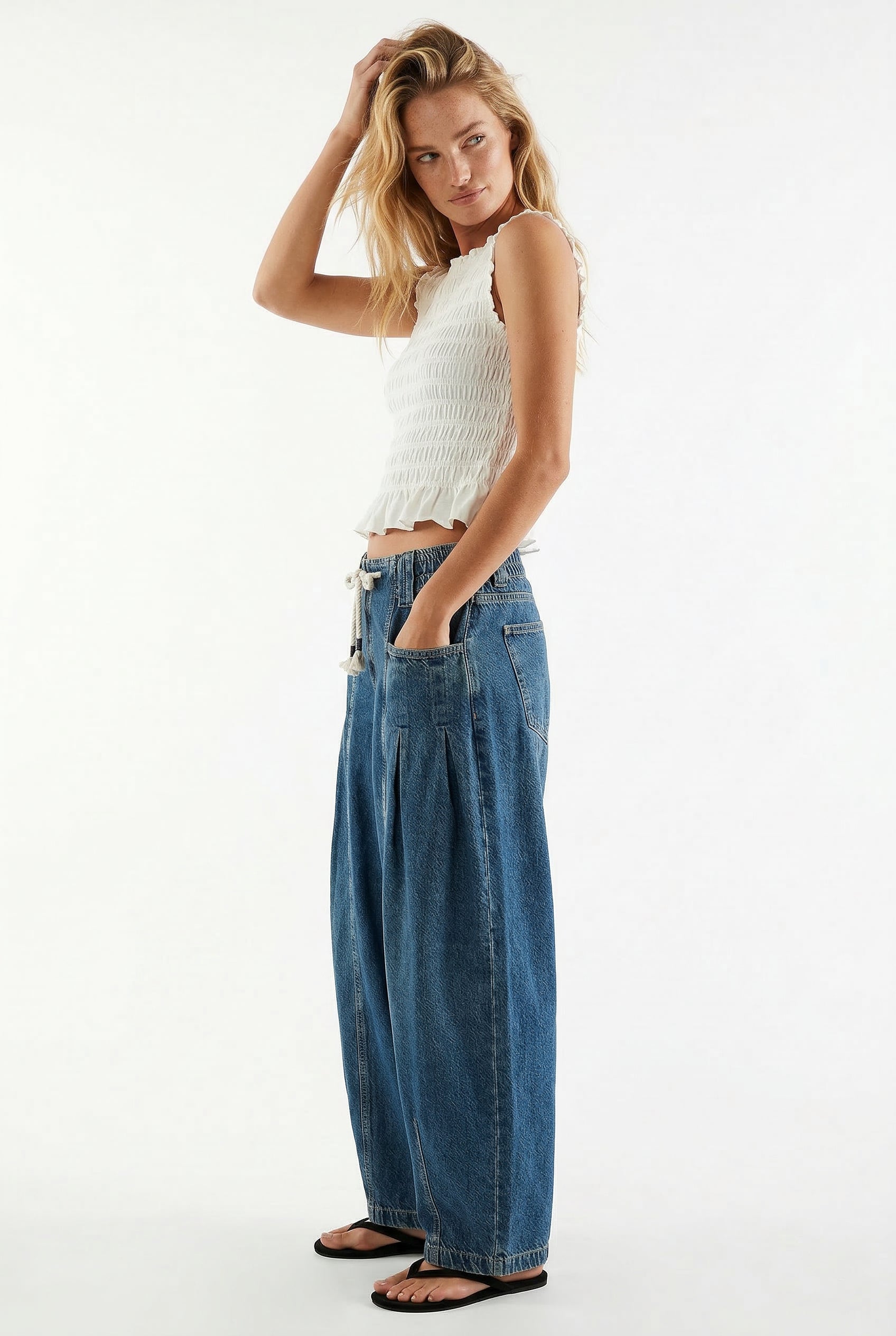 Marlowe Drawstring Denim Pants