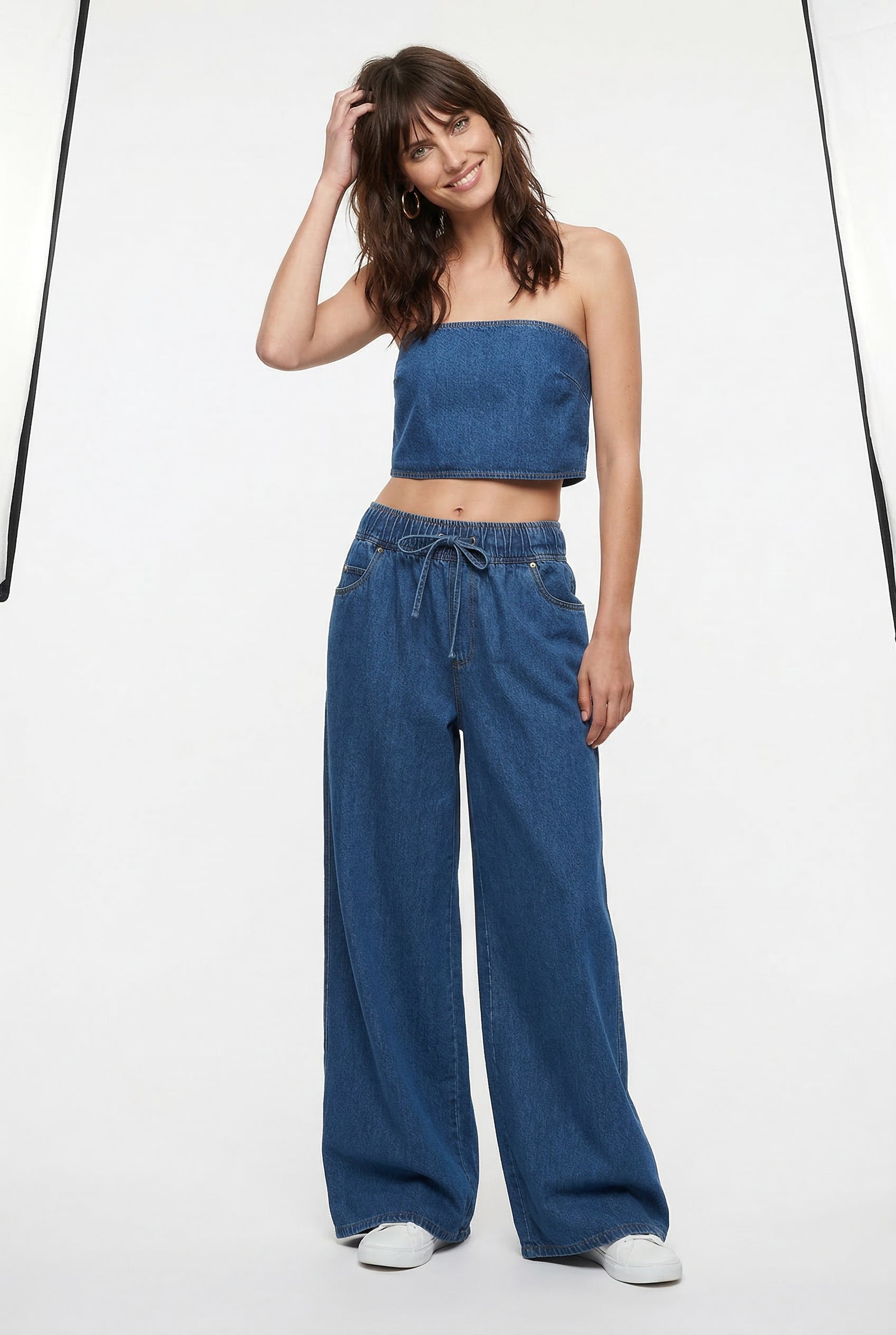 Monaco Drawstring Wide-Leg Jean