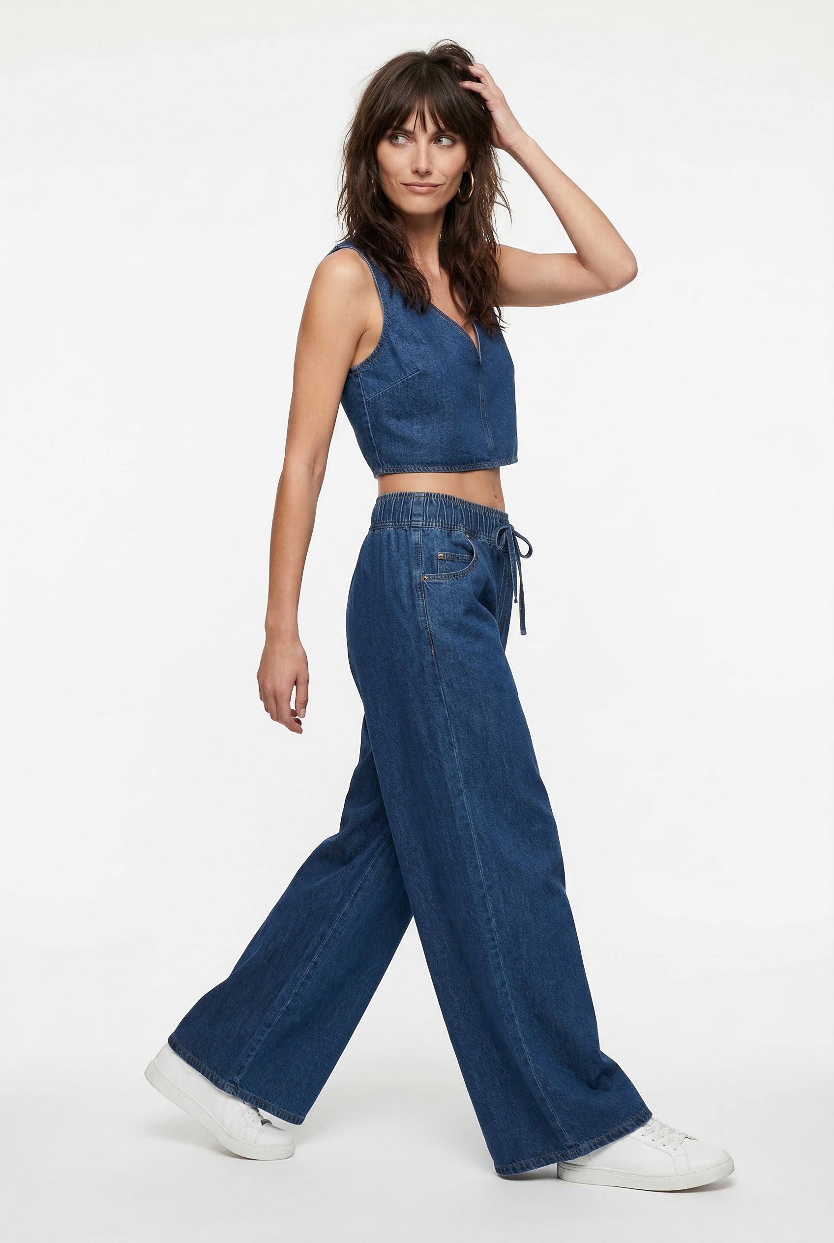 Monaco Drawstring Wide-Leg Jean