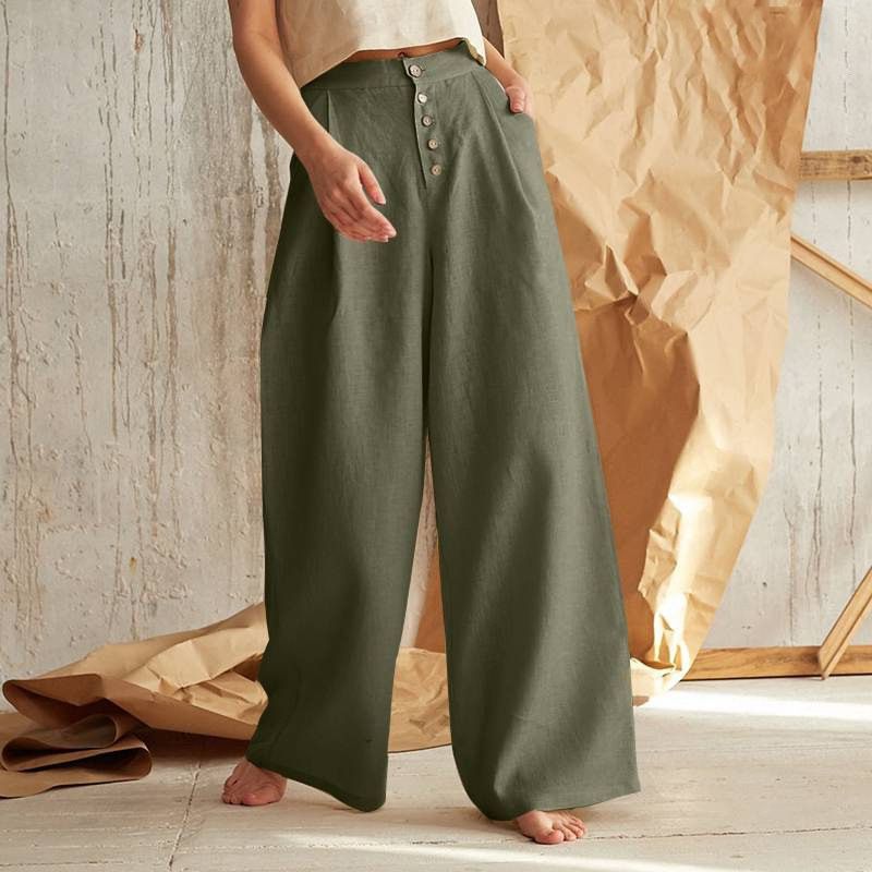 Everly Cotton Wide-Leg Pant