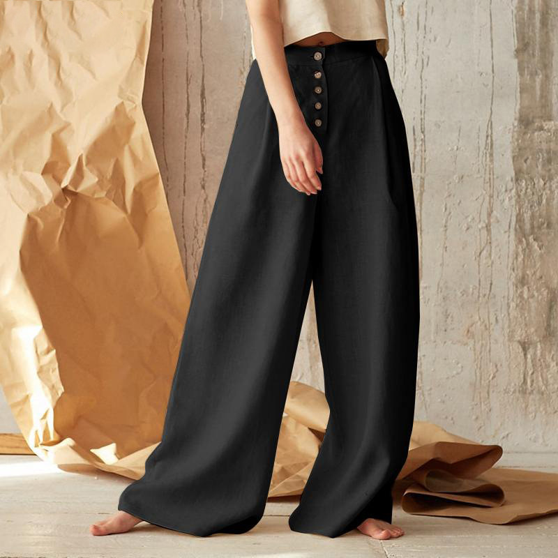 Everly Cotton Wide-Leg Pant