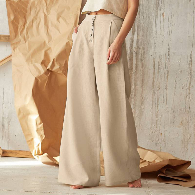 Everly Cotton Wide-Leg Pant